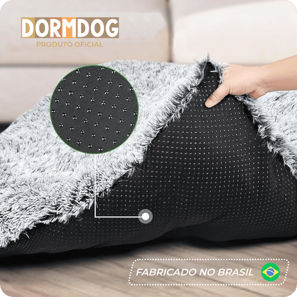 Detalhe da base antiderrapante da cama ortopédica Dormdog