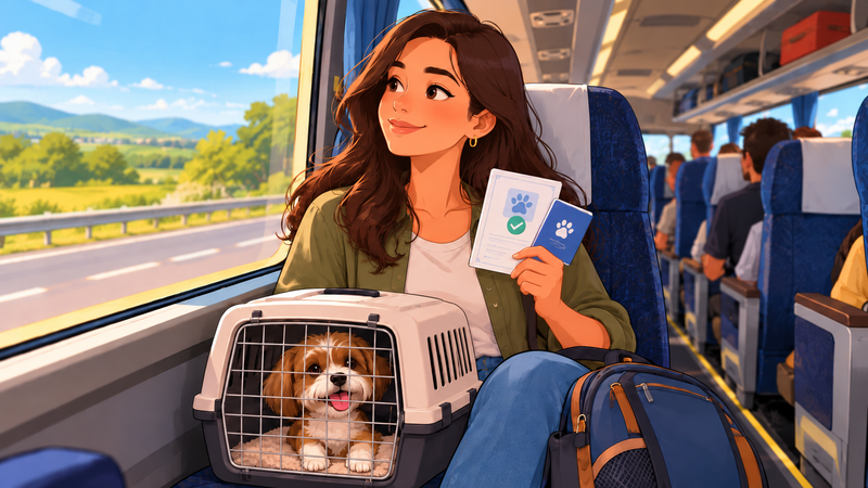 Pode levar cachorro no ônibus de viagem? Pode, se for pequeno, na caixa e com atestado